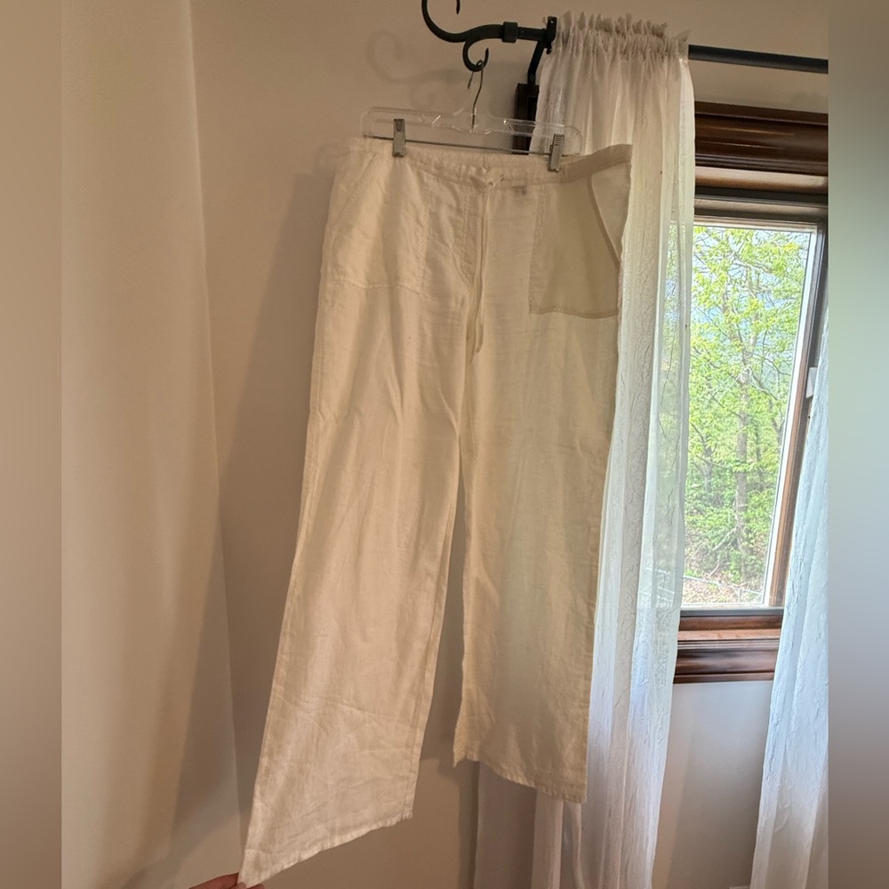 Moda International White Wide-Leg Pants